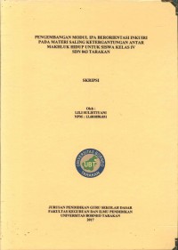 Pengembangan Modul IPA Berorientasi Inkuiri Pada Materi Saling Ketergantungan Antar Makhluk Hidup Untuk Siswa Kelas IV SDN 043 Tarakan