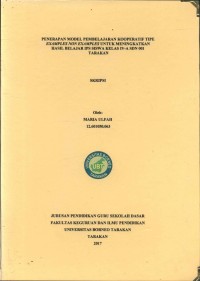 Penerapan Model Pembelajaran Kooperatif Tipe Examples Non Examples Untuk Meningkatkan Hasil Belajar IPS Siswa Kelas IV-A SDN 001 Tarakan