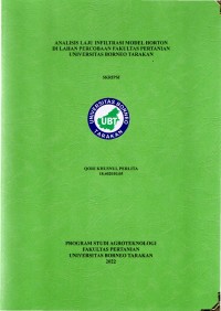 Analisis Laju Infiltrasi Model Horton Di Lahan Percobaan Fakultas Pertanian Universitas Borneo Tarakan