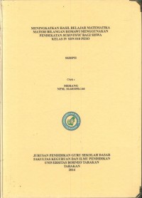Meningkatkan Hasil Belajar Matematika Materi Bilangan Romawi Menggunakan Pendekatan Scientific Bagi Siswa Kelas IV SDN 010 Peso