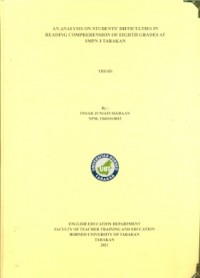 An Analysis On Students’ Difficulties In Reading Comprehension Of Eighth Grades At SMPN 3 Tarakan