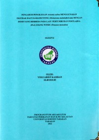 Pengaruh Pengkayaan Artemia salina Menggunakan Ekstrak Daun Karamunting Karamunting (Melastoma malabathricum) Dengan Dosis Yang Berbeda Pada Laju Pertumbuhan Postlarva (PL2) Udang Windu (Penaeus monodon)