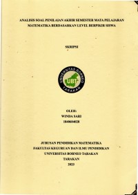 Analisis Soal Penilaian Akhir Semester Mata Pelajaran Matematika Berdasarkan Level Berpikir Siswa