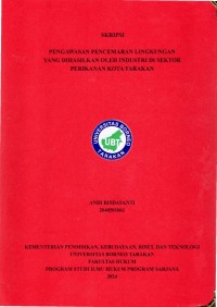 Pengawasan Pencemaran Lingkungan Yang Dihasilkan Oleh Industri Di Sektor Perikanan Kota Tarakan
