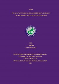 Penguatan Fungsi Legislasi DPRD Kota Tarakan Dalam Pembentukan Peraturan Daerah