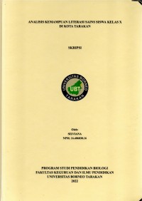 Analisis Kemampuan Literasi Sains Siswa Kelas X Di Kota Tarakan