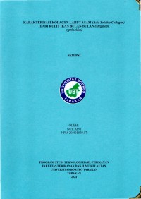 Karakterisasi Kolagen Larut Asam (Acid Soluble Collagen) Dari Kulit Ikan Bulan-bulan (Megalops Cyprinoides)