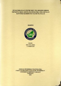 Pengembangan Instrumen Tes Higher Order Thinking Skill (HOTS) Matematika SMA Dengan Konteks Kehidupan Tanjung Palas