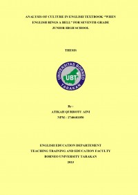 Analysis Of Culture In English Textbook “When English Rings A Bell” For Seventh-Grade Junior High School