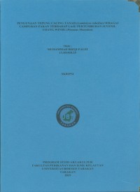 Penggunaan Tepung Cacing Tanah (Lumbricus Rubellus) Sebagai Campuran Pakan Terhadap Laju Pertumbuhan Juvenil Udang Windu (Penaeus Monodon)