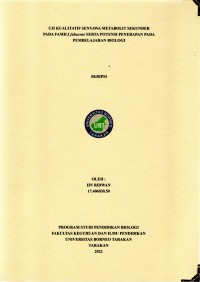 Uji Kualitatif Senyawa Metabolit Sekunder Pada Famili Fabaceae Serta Potensi Penerapan Pada Pembelajaran Biologi