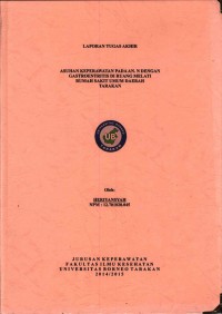 Asuhan Keperawatan Pada An. N Dengan Gastroentritis Di Ruang Melati Rumah Sakit Umum Daerah Tarakan