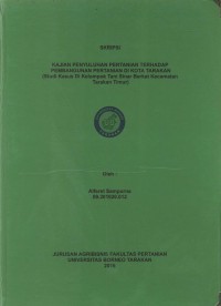 Kajian Penyuluhan Pertanian Terhadap Pembangunan Pertanian Di Kota Tarakan (Studi Kasus Di Kelompok Tani Sinar Berkat Kecamatan Tarakan Timur)