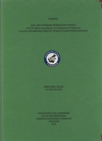 Analisis Efisiensi Pemasaran Pisang Kepok (Musa paradisiaca formatypica) Di Desa Aji Kuning Kecamatan Sebatik Tengah Kabupaten Nunukan