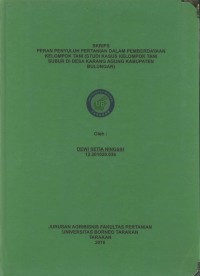 Peran Penyuluh Pertanian Dalam Pemberdayaan Kelompok Tani (Studi Kasus Kelompok Tani Subur Di Desa Karang Agung Kabupaten Bulungan)