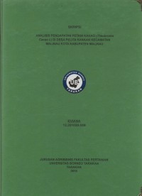 Analisis Pendapatan Petani Kakao (Theobroma cacao L.) Di Desa Pelita Kanaan Kecamatan Malinau Kota Kabupaten Malinau
