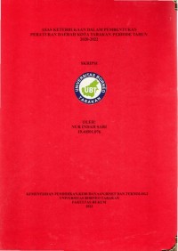 Asas Keterbukaan Dalam Pembentukan Peraturan Daerah Kota Tarakan Periode Tahun 2020-2022