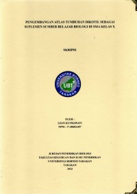 Pengembangan Atlas Tumbuhan Dikotil Sebagai Suplemen Sumber Belajar Biologi Di SMA Kelas X