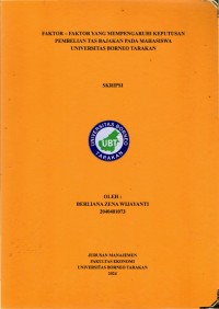 Faktor – Faktor Yang Mempengaruhi Keputusan Pembelian Tas Bajakan Pada Mahasiswa Universitas Borneo Tarakan