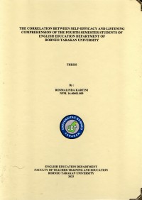 The Correlation Between Self-Efficacy And Listening Comprehension Of The Fourth Semester Students Of English Education Department Of Borneo Tarakan University