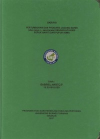 Pertumbuhan Dan Produksi Jagung Manis (Zea mays L. saccharata) Dengan Aplikasi Pupuk Hayati Dan Pupuk Kimia
