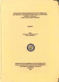 Pengaruh Teknik Problem Solving Terhadap Kecerdasan Adversitas Siswa Kelas VIII Di SMP Negeri 2 Tarakan Tahun Pelajaran 2015/2016