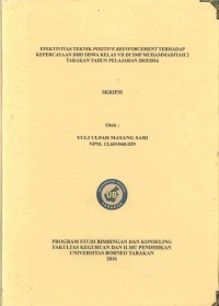 Efektivitas Teknik Positive Reinforcement Terhadap Kepercayaan Diri Siswa Kelas VII Di SMP Muhammadiyah 2 Tarakan Tahun Pelajaran 2015/2016