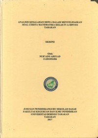 Analisis Kesalahan Siswa Dalam Menyelesaikan Soal Cerita Matematika Kelas IV-A SDN 016 Tarakan