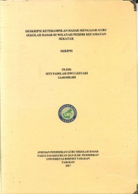 Deskripsi Keterampilan Dasar Mengajar Guru Sekolah Dasar Di Wilayah Pesisir Kecamatan Sekatak