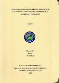 Pengembangan Majalah Berbasis Kontekstual Kabupaten Malinau Pada Materi Pencemaran Lingkungan Tingkat SMP