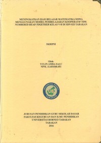Meningkatkan Hasil Belajar Matematika Siswa Menggunakan Model Pembelajaran Kooperatif Tipe Numbered Head Together Kelas V-B Di SDN 033 Tarakan