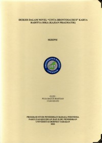 Deiksis Persona Dalam Novel “Cinta Brontosaurus” Karya Raditya Dika (Kajian Pragmatik)