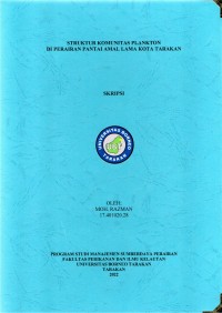 Struktur Komunitas Plankton Di Perairan Pantai Amal Lama Kota Tarakan