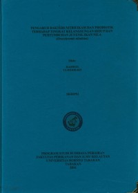 Pengaruh Bakteri Nitrifikasi Dan Probiotik Terhadap Tingkat Kelangsungan Hidup Dan Pertumbuhan Juvenil Ikan Nila (Oreochromis niloticus)