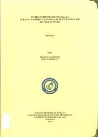 Aplikasi Biji Kelor (Moringa Sp.) Sebagai Biokoagulan Dalam Penjernihan Air  Secara In Vitro