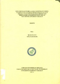 Implementasi Pembelajaran Kooperatif Model Examples Non Examples Dengan Bantuan Alat Peraga Untuk Meningkatkan Proses Dan  Prestasi Belajar Biologi Siswa Kelas VII C SMP Mulawarman Tarakan