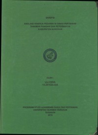 Analisis Kinerja Pegawai Di Dinas Pertanian Tanaman Pangan Dan Peternakan Kabupaten Nunukan