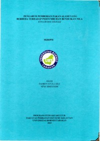 Pengaruh Pemberian Pakan Alami Yang Berbeda Terhadap Pertumbuhan Benih Ikan Nila (Oreochromis niloticus)