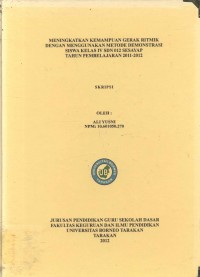 Meningkatkan Kemampuan Gerak Ritmik Dengan Menggunakan Metode Demonstrasi Siswa Kelas IV SDN 012 Sesayap Tahun Pembelajaran 2011-2012