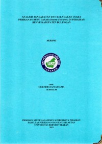 Analisis Pendapatan Dan Kelayakan Usaha Perikanan Bubu Dasar (Bottom Fish Pots) Di Perairan Bunyu Kabupaten Bulungan
