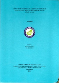 Pengaruh Perbedaan Salinitas Terhadap Percepatan Moulting Kepiting Bakau (Scylla serrata)