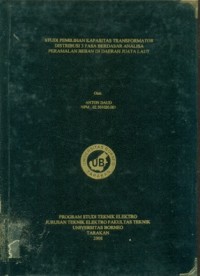 Studi Pemilihan Kapasitas Transformator Distribusi 3 Fasa Berdasar Analisa Peramalan Beban Di Daerah Juata Laut