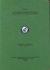 Upaya Pemanfaatan Ampas Tahu Sebagai Bahan Tambahan Pada Olahan Nugget