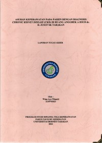 Asuhan Keperawatan Pada Pasien Dengan Diagnosis Chronic Kidney Disease (CKD) Di Ruang Anggrek A RSUD Dr. H. Jusuf SK Tarakan