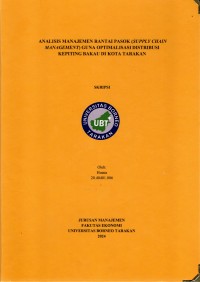 Analisis Manajemen Rantai Pasok (Supply Chain Management) Guna Optimalisasi Distribusi Kepiting Bakau Di Kota Tarakan