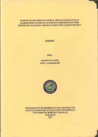 Hubungan Kecerdasan Sosial Dengan Kematangan Karier Siswa Di Kelas XI Jurusan Keperawatan SMK Kesehatan Kaltara Tarakan Tahun Pelajaran 2016/2017