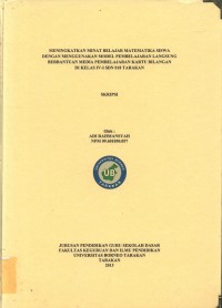 Meningkatkan Minat Belajar Matematika Siswa Dengan Menggunakan Model Pembelajaran Langsung Berbantuan Media Pembelajaran Kartu Bilangan Di Kelas IV-I SDN 018 Tarakan