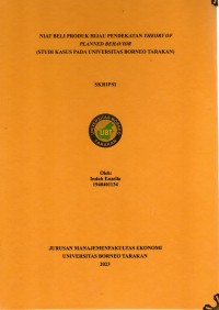 Niat Beli Produk Hijau Pendekatan Theory Of Planned Behavior (Studi Kasus Pada Universitas Borneo Tarakan)