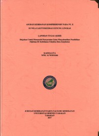 Asuhan Kebidanan Komprehensif Pada Ny. E Di Wilayah Puskesmas Gunung Lingkas