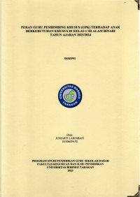 Peran Guru Pembimbing Khusus (GPK) Terhadap Anak Berkebutuhan Khusus Di Kelas 1 SD Alam Binari Tahun Ajaran 2023/2024